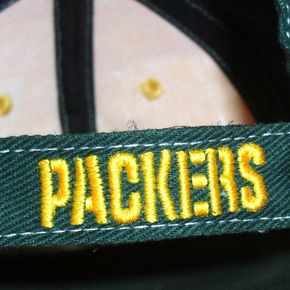 Green Bay Packers G Logo Mens Adjustable Strapback hat New Nfl Logo on Bill - Picture 4 of 4